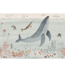 Sally Mural by Sandberg Blue