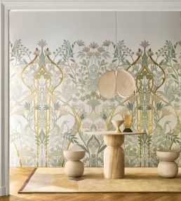 Salon des Miroirs Mural by Casamance Ivoire/dore
