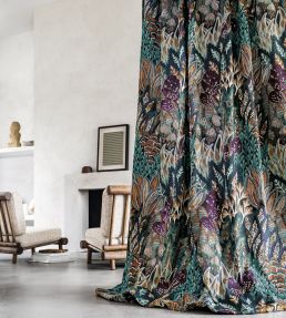 Salonga Fabric by Casamance Noir De Lune/Marine
