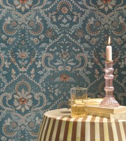 Saluti Wallpaper by Eijffinger Denim Blue