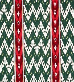 Samar Ikat Velvet Fabric by Schumacher Green