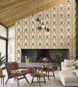 Samba Wallpaper by Casadeco Fuchsia