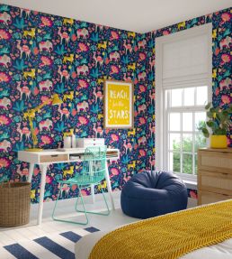 Samba Safari Wallpaper by Ohpopsi Ink & Cerise