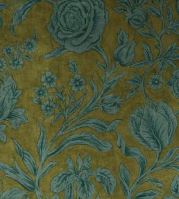 Sambourne Vine Velvet Fabric by Liberty Kelp