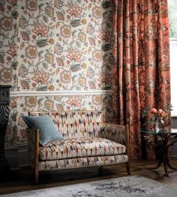 Samode Wallpaper by Osborne & Little Charcoal/Eucalyptus