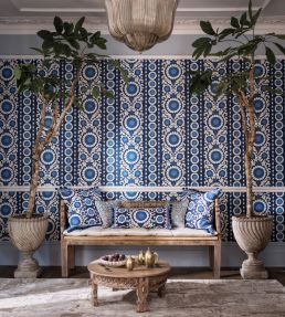 Samrina Wallpaper by Osborne & Little Indigo