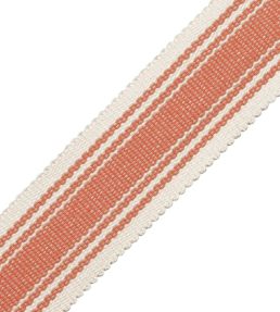 Sorrento Striped Border Trimming by Samuel & Sons Coral