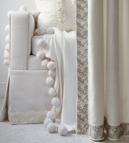 Brielle Embroidered Border Trimming by Samuel & Sons Pebble