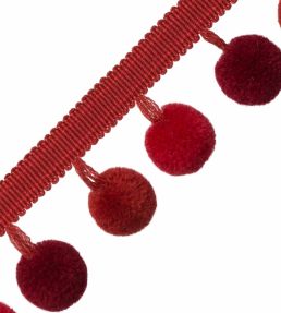 Cirque Pom Pom Fringe Trimming by Samuel & Sons Cherry