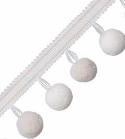 Cirque Pom Pom Fringe Trimming by Samuel & Sons Chalk
