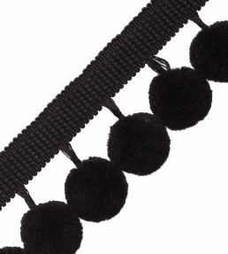 Dolce Pom Pom Fringe Trimming by Samuel & Sons Black Licorice