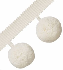 Jumbo Pom Pom Fringe Trimming by Samuel & Sons Pina Colada