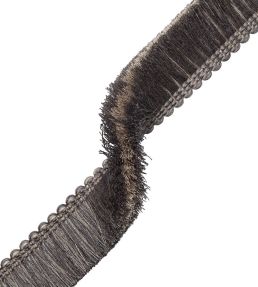 Inca Brush Fringe Trimming by Samuel & Sons Charcoal
