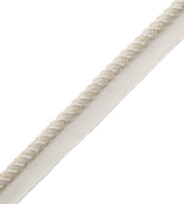 Inca Cord With Tape Trimming by Samuel & Sons Limestone