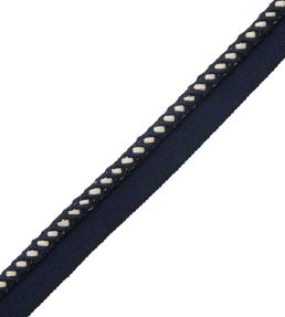 Inca Cord With Tape Trimming by Samuel & Sons Midnight