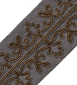 Nova Beaded Border Trimming by Samuel & Sons Bronze