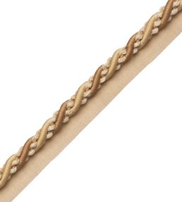 8mm Tiverton Cord With Tape Trimming by Samuel & Sons Ocher