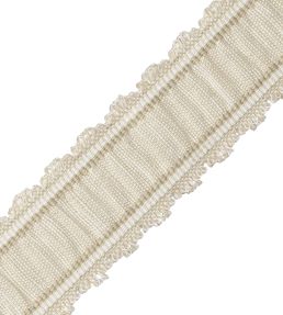 Tiverton Pleated Border Trimming by Samuel & Sons Ecru