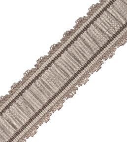 Tiverton Pleated Border Trimming by Samuel & Sons Charcoal