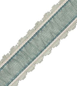 Tiverton Pleated Border Trimming by Samuel & Sons Aqua