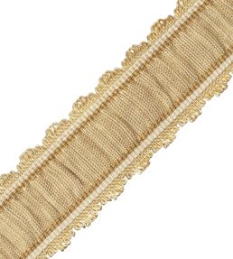 Tiverton Pleated Border Trimming by Samuel & Sons Ocher