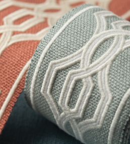Veranda Linen Applique Border Trimming by Samuel & Sons Wisteria