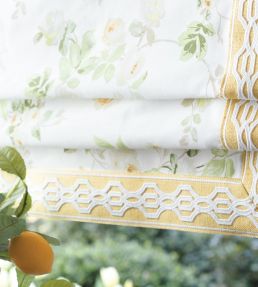 Veranda Linen Applique Border Trimming by Samuel & Sons Wisteria