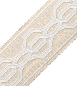 Veranda Linen Applique Border Trimming by Samuel & Sons Narcisses