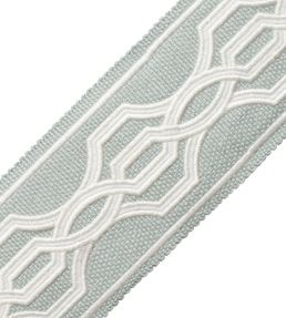 Veranda Linen Applique Border Trimming by Samuel & Sons Robin'Egg