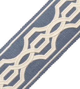 Veranda Linen Applique Border Trimming by Samuel & Sons Hyacinth