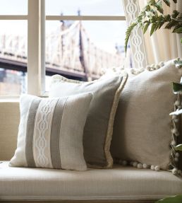 Veranda Linen Beaded Fringe Trimming by Samuel & Sons Hydrangea