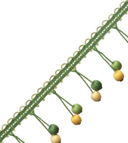 Veranda Linen Beaded Fringe Trimming by Samuel & Sons Jonquille