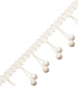 Veranda Linen Beaded Fringe Trimming by Samuel & Sons Narcisses
