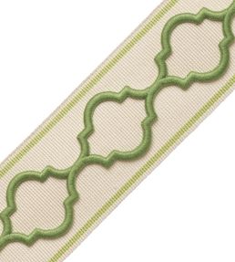 Corinne Embroidered Border Trimming by Samuel & Sons Leaf
