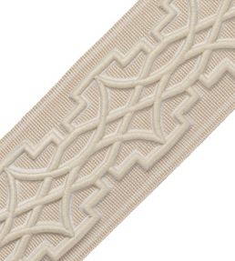 Mireille Embroidered Border Trimming by Samuel & Sons Pearl