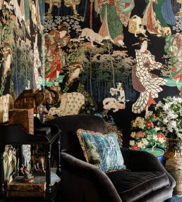 Samurai and Geisha Wallpaper by MINDTHEGAP Anthracite