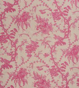 San Cristobal Toile Fabric by Schumacher Magenta