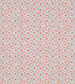 Sand Dollar Wallpaper by Thibaut Coral and Blue