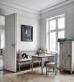 Raphael Wallpaper by Sandberg White/Creame/Silver/Gold