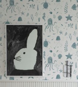 Della Wallpaper by Sandberg Blue