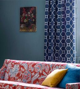 Baroque Trellis Fabric by Sanderson Indigo
