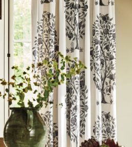 Anaar Tree Fabric by Sanderson Charcoal