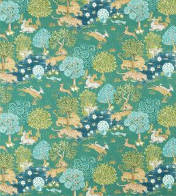 Pamir Garden Fabric by Sanderson Teal