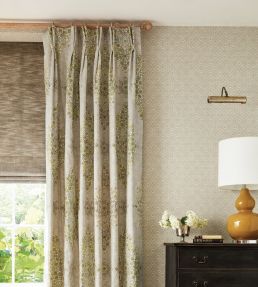Siam Diamond Fabric by Sanderson Cobalt/Flame