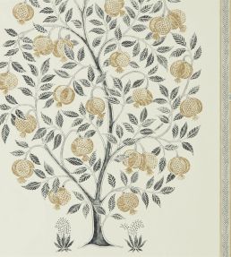 Anaar Tree Wallpaper by Sanderson Charcoal/Gold