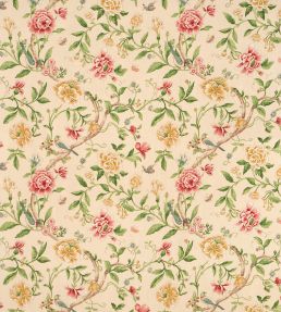 Porcelain Garden Fabric by Sanderson Red/Beige