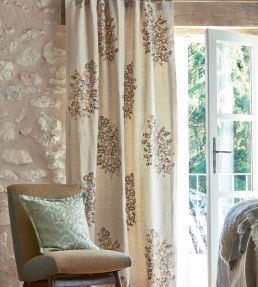Wendell Embroidery Fabric by Sanderson Ceramic Blue