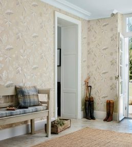 Warwick Wallpaper by Sanderson Blue Grey