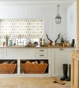 Nest Egg Fabric by Sanderson Corn/Graphite