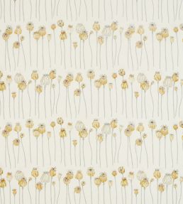 Poppy Pods Fabric by Sanderson Sienna/Dove